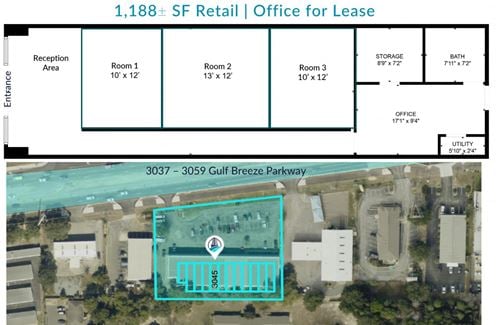 3045 Gulf Breeze Pkwy | 1,188± SF for Lease