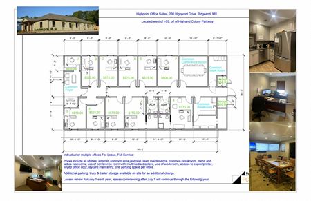 Office space for Rent at 230 Highpoint Drive in Ridgeland