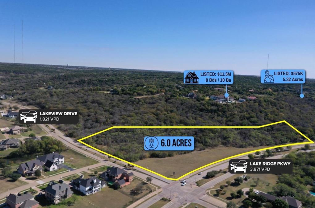 $1 Auction – 6 Acre Residential Parcel | $132K AHHI  | Dallas MSA