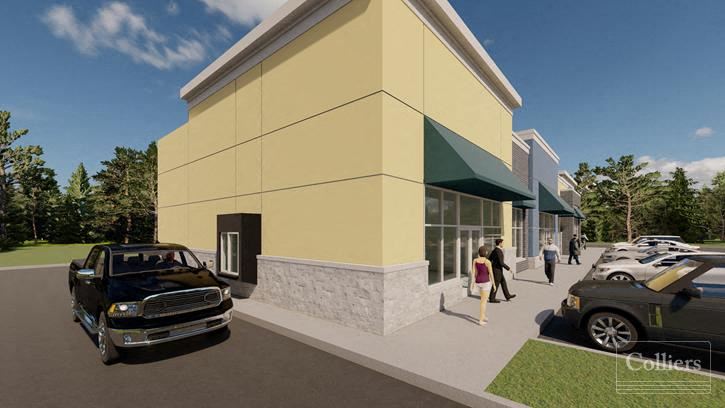 4 Suites within a 6,000 SF Build-to-Suit Retail Center  with Drive-Thru