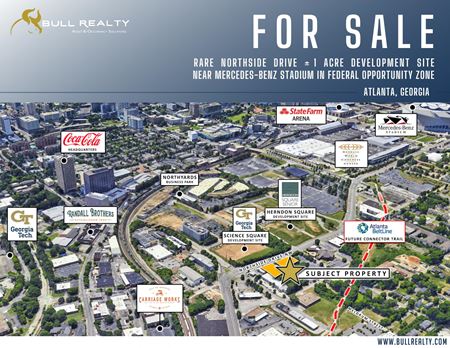 Rare Northside Drive ± 1 Acre Development Site | Near Mercedes-Benz Stadium in Federal Opportunity Zone - Atlanta
