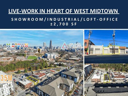 Live-Work Opportunity in Heart of West Midtown | ± 2,700 SF | Showroom/ Industrial/ Loft-Office - Atlanta