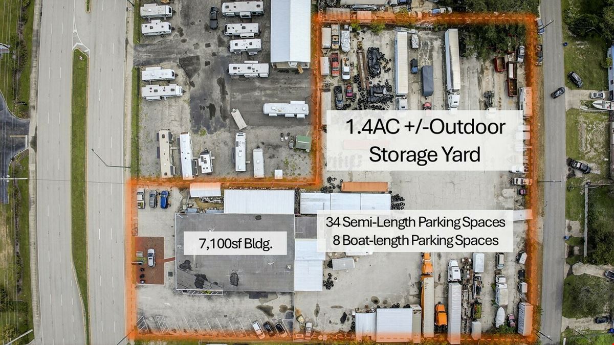 Auto Shop with Large Outdoor Storage Yard