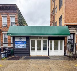 550 SF | 1314 Bergen Street | Vanilla Box Retail Office Space with Glass Frontage for Lease