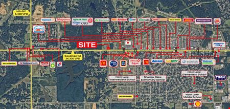 VacantLand space for Sale at 4482 Goodman Road in Horn Lake