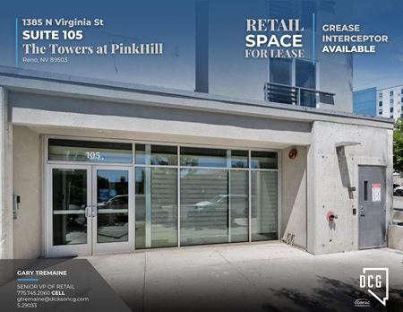 Retail space for Rent at 1385 N Virginia St Suite 105 in Reno
