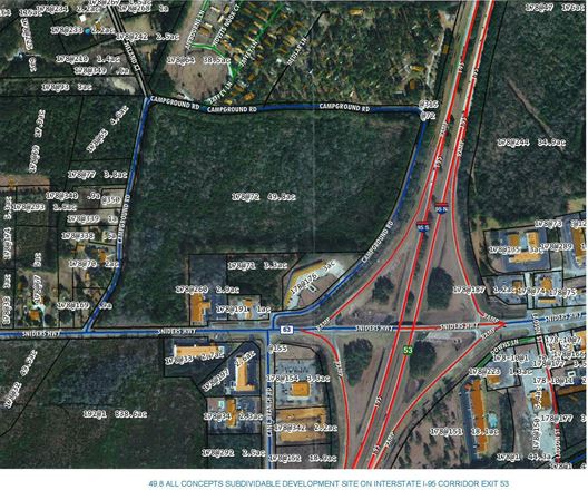 SC Interstate I-95 Corridor Centric 49.8 AC Industrial/Distribution/IOS at I-95 Exit 53 | SUBDIVIDABLE - IICD ZONED