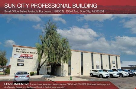 Office space for Rent at 12630 N 103rd Avenue in Sun City