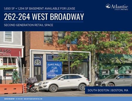 Retail space for Rent at 262 West Broadway in Boston