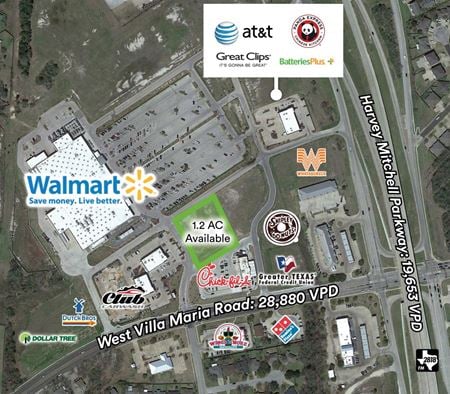 Retail space for Rent at 1562 W. Villa Maria Road in Bryan