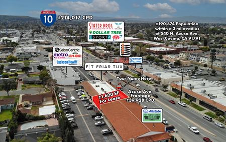 Commercial space for Rent at 540 N Azusa Ave. in West Covina