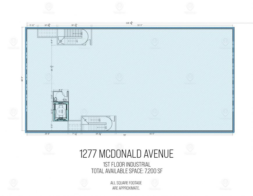 7,200 SF | 1277 McDonald Avenue | Ground Floor Industrial Space For Lease