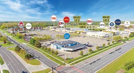 Retail space for Rent at 44725-44955 Schoenherr Road in Sterling Heights