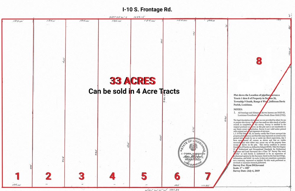 33 Acres on I-10 Frontage Rd.