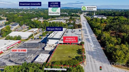 ±0.67-Acre Corner Lot for Sale Along S Pleasantburg Drive in Greenville, SC