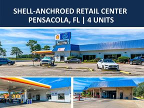 Shell-Anchored Retail Center in Pensacola | 4 Units