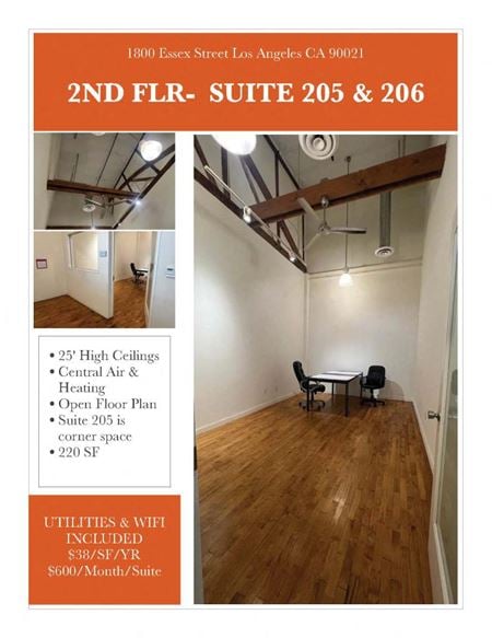 Unassigned space for Rent at 1800 Essex Street in Los Angeles