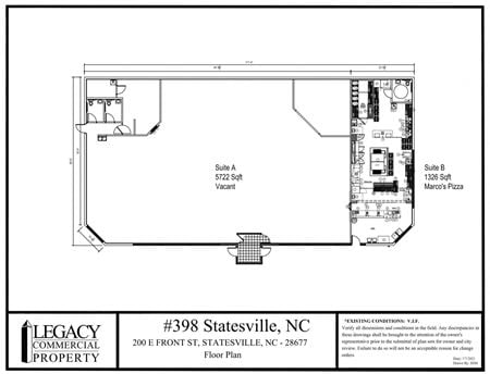Commercial space for Rent at 200 E. Front St. in Statesville
