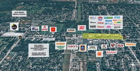 Retail space for Rent at 1301-1555 N. Lewis Ave. in Waukegan