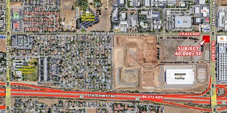 40,000 SF Hard Corner Vacant Land For Lease - Fresno