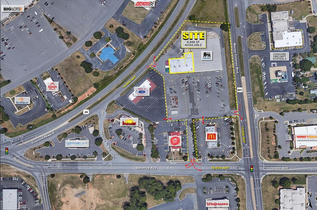 734 Cabarrus Ave W, Concord Retail Space For Lease