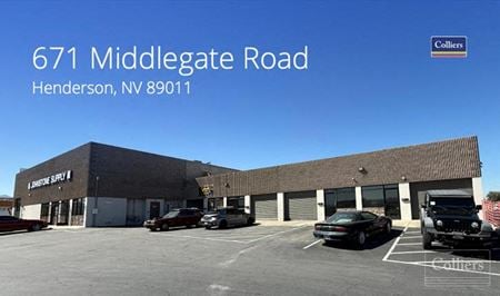 Industrial space for Rent at 671 Middlegate Rd in Henderson