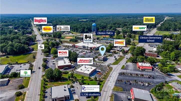 ±2,360 SF Fully Equipped Restaurant with Double Drive Thru in Clinton, SC