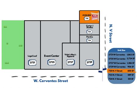 Retail space for Rent at 722 V Street in Pensacola