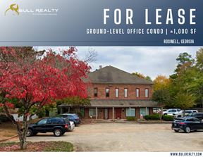 Ground-Level Office Condo | ± 1,000 SF - Roswell