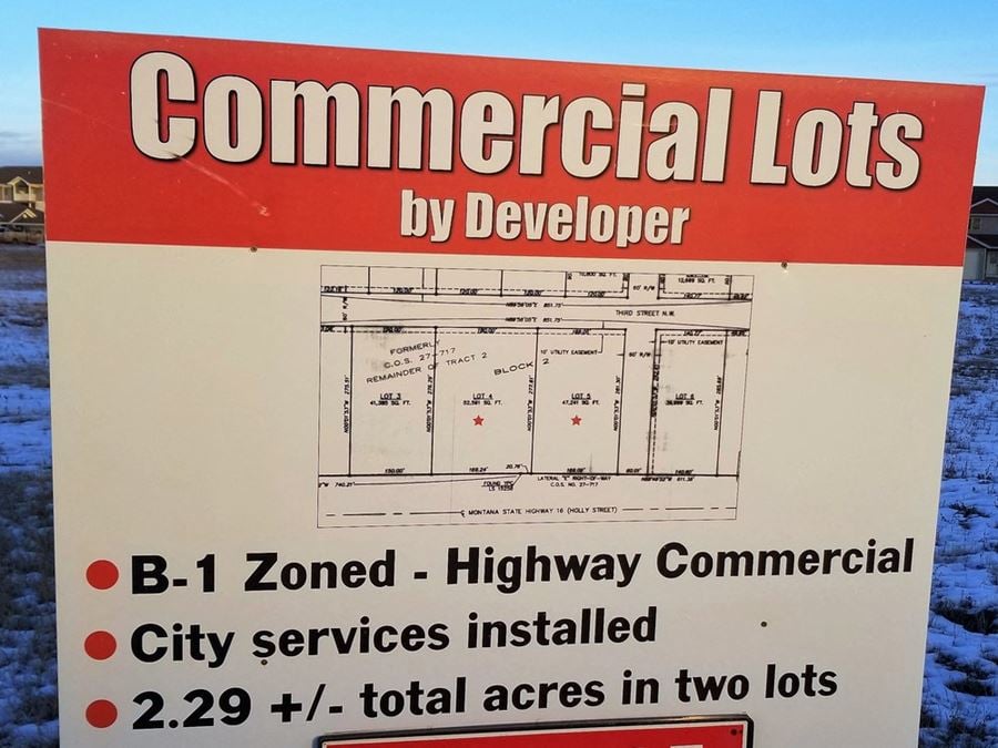 Two Commercial Lots For Sale in Sidney, MT