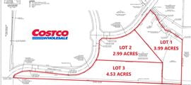 FOR SALE: 2.99-11.53 AC. Lots by Costco