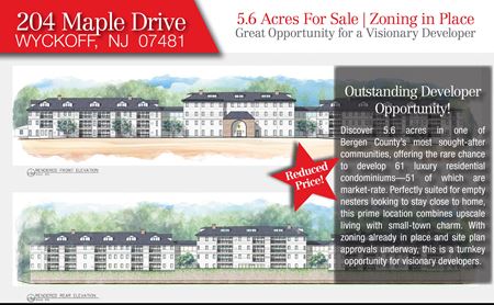 VacantLand space for Sale at 204 Maple Drive in Wyckoff