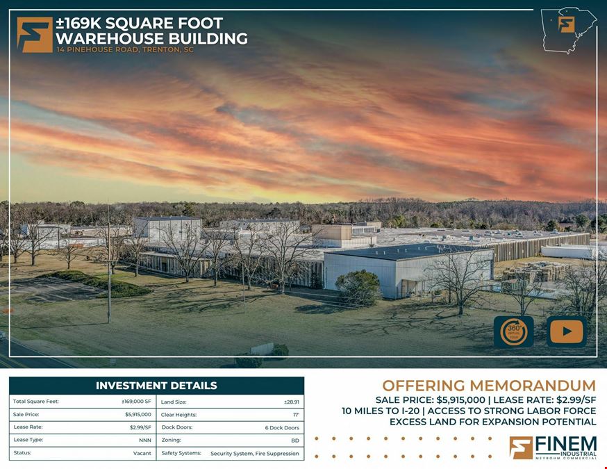 ±169K Square Foot  Industrial Building