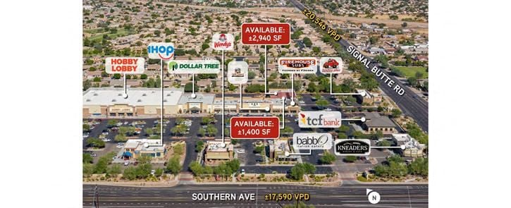 Retail and Medical Space for Lease in Neighborhood Center in Mesa