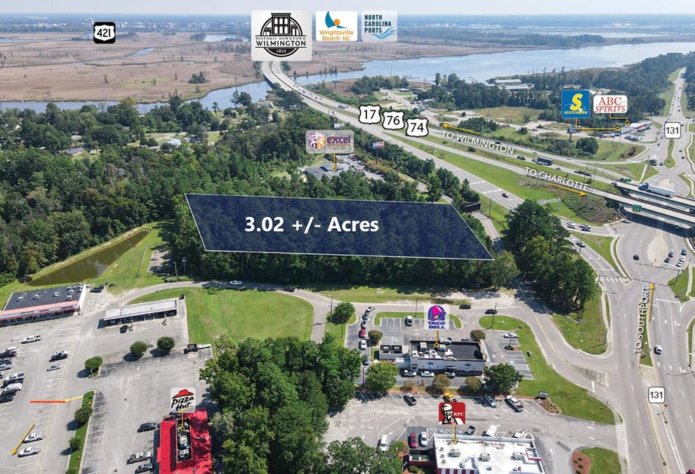 3.02 Acres - Heart of Leland - Highway Visibility