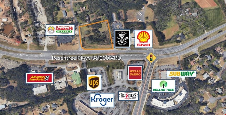 VacantLand space for Rent at 1564 Peachtree Parkway in Cumming