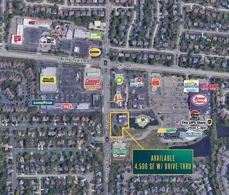 Retail space for Rent at  Army Trail Rd & County Farm Rd in Carol Stream