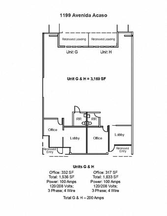 1199 Avenida Acaso, Units G&H