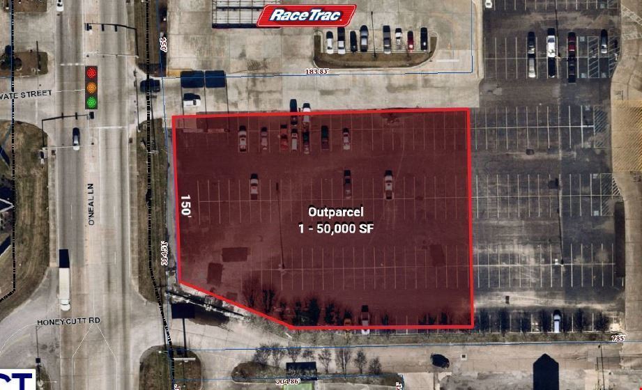 ±22,500 - 50,000 SF, High Traffic Outparcel on O'Neal and 1-12