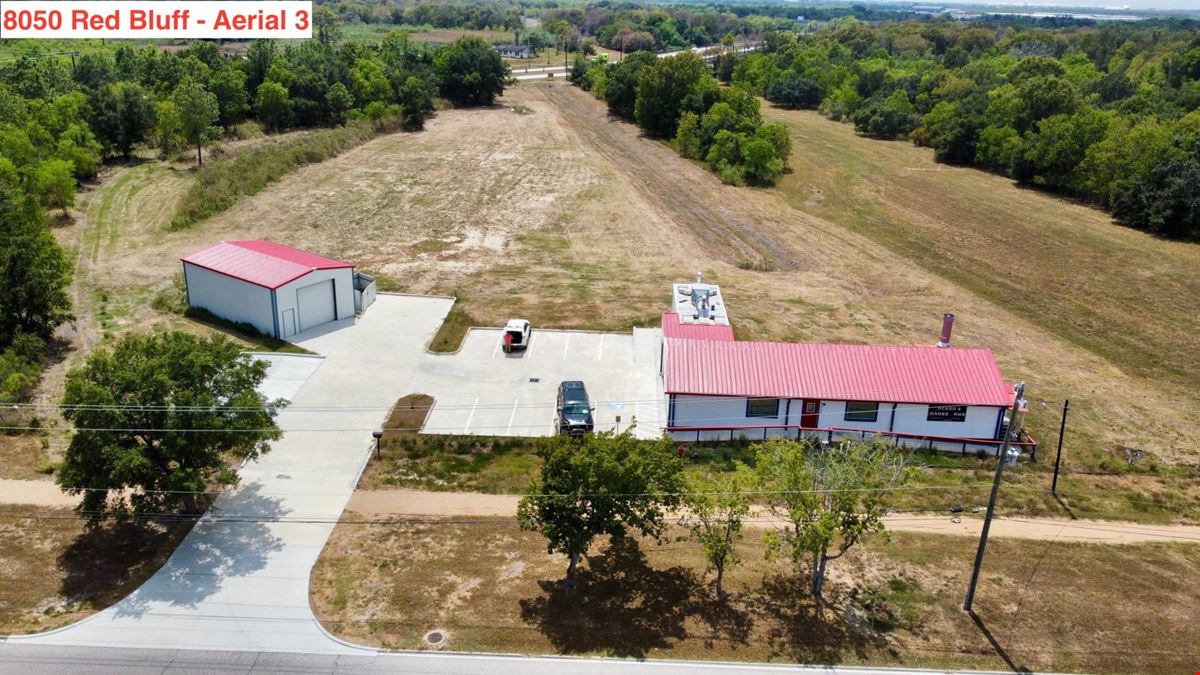 8050 Red Bluff- 5 Acres General Commercial Retail Land with Retail/Office/Warehouse