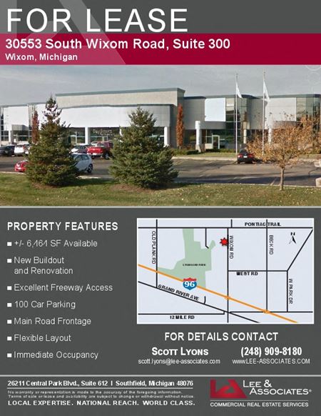 Commercial space for Rent at 30553 S. Wixom Rd. in Wixom