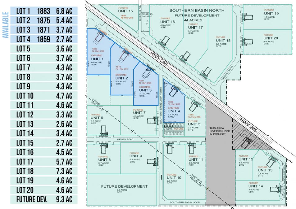 Southern Basin Industrial Park - US Hwy 285 Frontage!