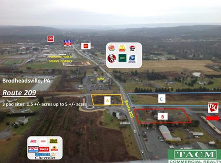 1.63 AC Improved Site with 3,200 SF Building - Brodheadsville