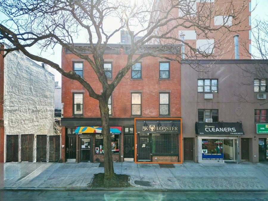 600 - 3,500 SF | 572 Myrtle Avenue | Glass Frontage Office/Retail For Lease