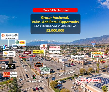 Retail space for Sale at 1470 E. Highland Ave. in San Bernardino