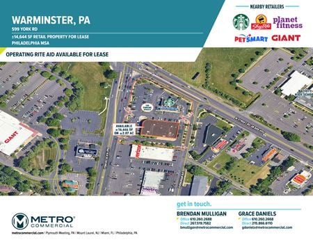 Retail space for Rent at 599 York Rd in Warminster
