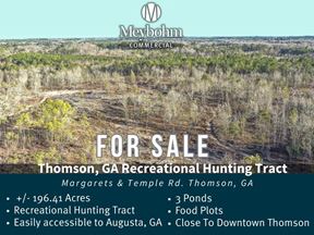196 Acres Recreational Hunting Tract in Thomson, GA