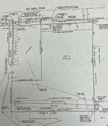 VacantLand space for Rent at 5559 Old Shell Rd in Mobile