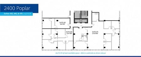 Office space for Rent at 2400 Poplar in Memphis