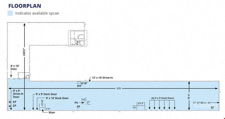 Fenced Trailer Parking with 1,030 SF of Office Available
